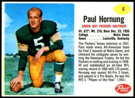 6 Paul Hornung